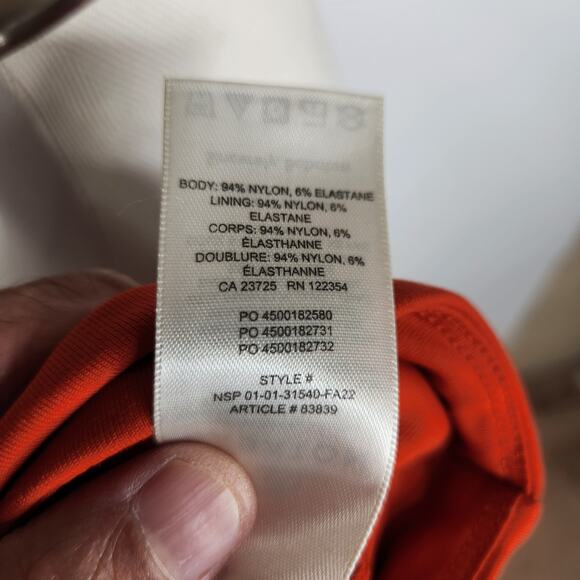 Babaton Aritzia Contour Mockneck‎ Tank Flambeau Red Orange Women's Small - Picture 7 of 7